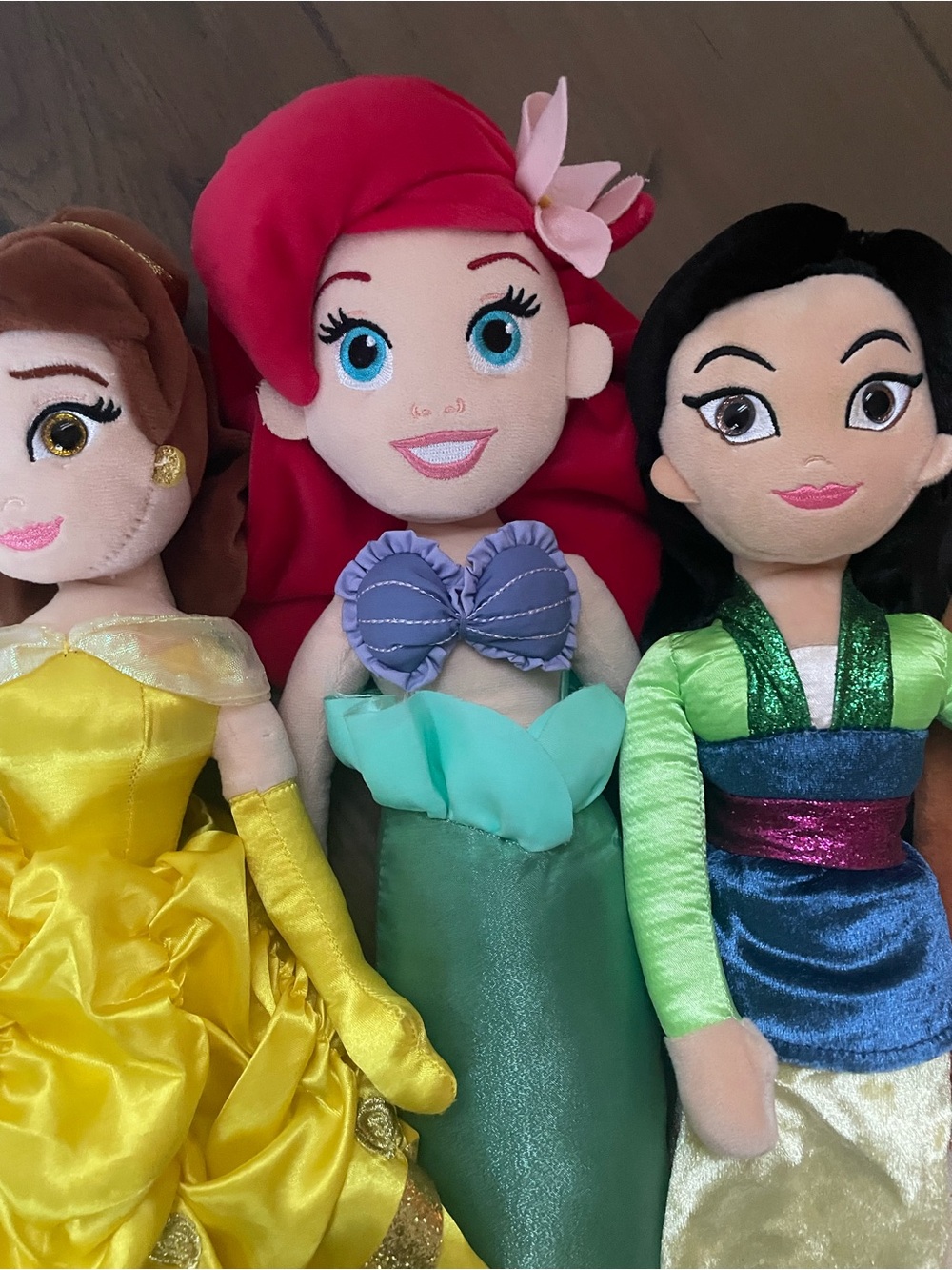 Disney Princess Plush Doll Bundle (4) Moana, Arielle, Belle, Mulan. - Picture 3 of 7